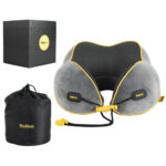 Ergonomic Memory Foam כרית לצוואר בנרתיק נשיאה מבית המותג Rollink