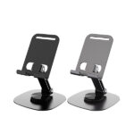 מעמד מתכתי לטלפון נייד וטאבלט מתכוונן עם זרוע מסתובבת 360