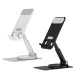 מעמד לטלפון נייד וטאבלט מתכוונן עם זרוע מסתובבת 360 משולב מתכת+ABS+סיליקון