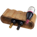 "Wine-Rack" מעמד עץ ל-8 בקבוקי יין עץ איכותי ACACIA