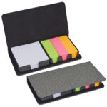 מעמד מעוצב לדפי ממו וסימניות צבעוניות במארז יוקרתי