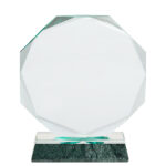 מגן הוקרה מזכוכית קריסטל בסיס מובנה