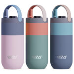 ORBIT בקבוק/ספל תרמי נירוסטה חם/קר 900 מ"ל עם קש סיליקון מבית ASOBU