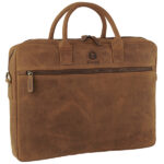 תיק עסקים עור כאמל איכותי למחשב נייד עד 15.6 אינץ' מבית המותג גבעוני