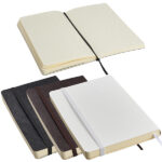 מחברת כריכת PU דמוי עור יוקרתי A4 פתיחה עברית 104 דף מבית המותג גבעוני