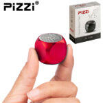 "פיצי מיני" PiZZi Mini רמקול Bluetooth עוצמתי 3W במיוחד 35 מ"מ בלבד בצבע אדום