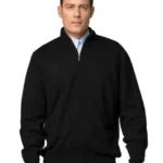 סריג אלגנטי עם רוכסן - שחור