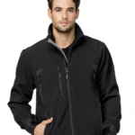 מעיל סופטשל דמוי פרווה - שחור